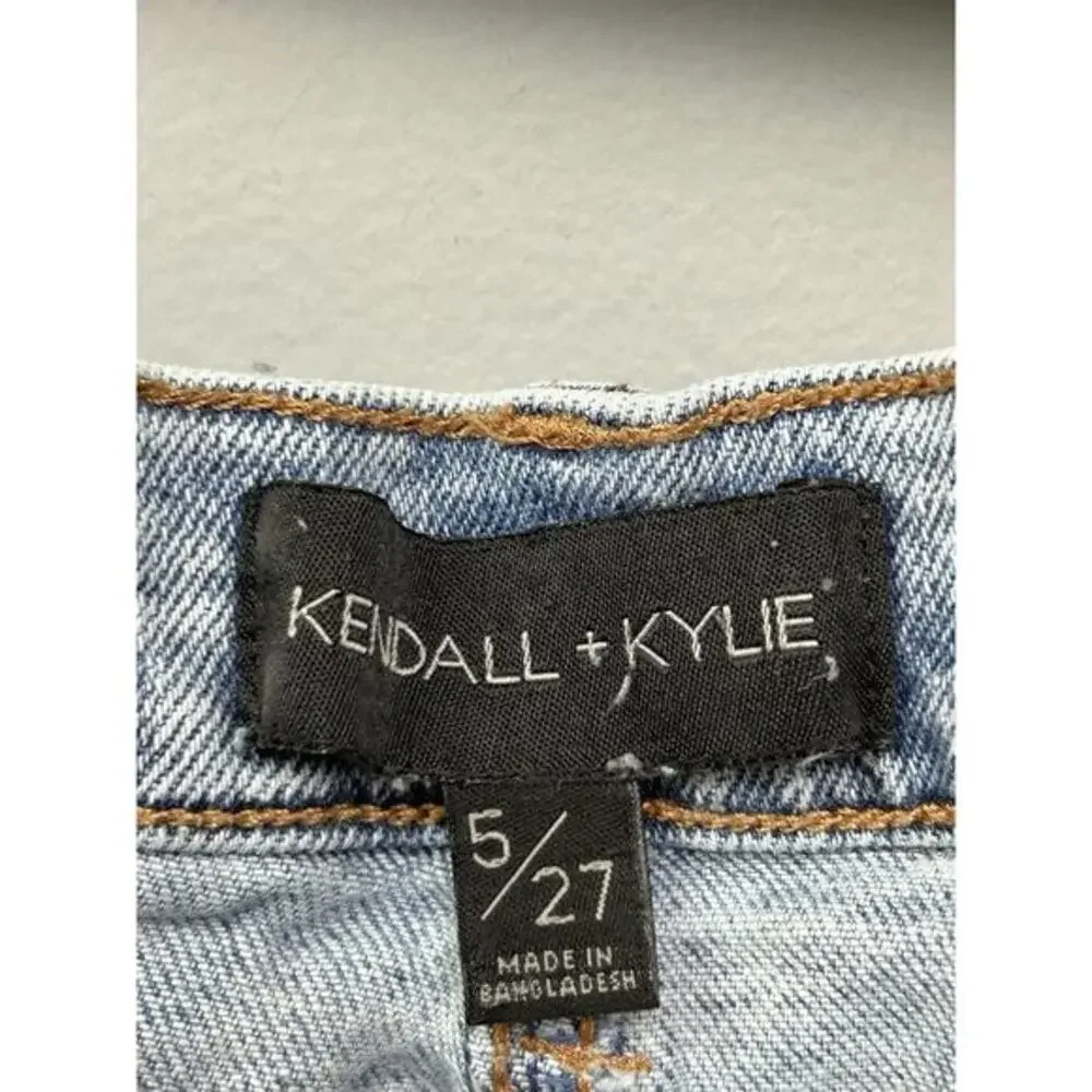 Kendall &‎ Kylie Shorts Size 5/27 Womens The Icon Short Cut-Off Blue Denim